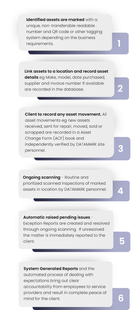 Datamark Africa asset marking and tracking process